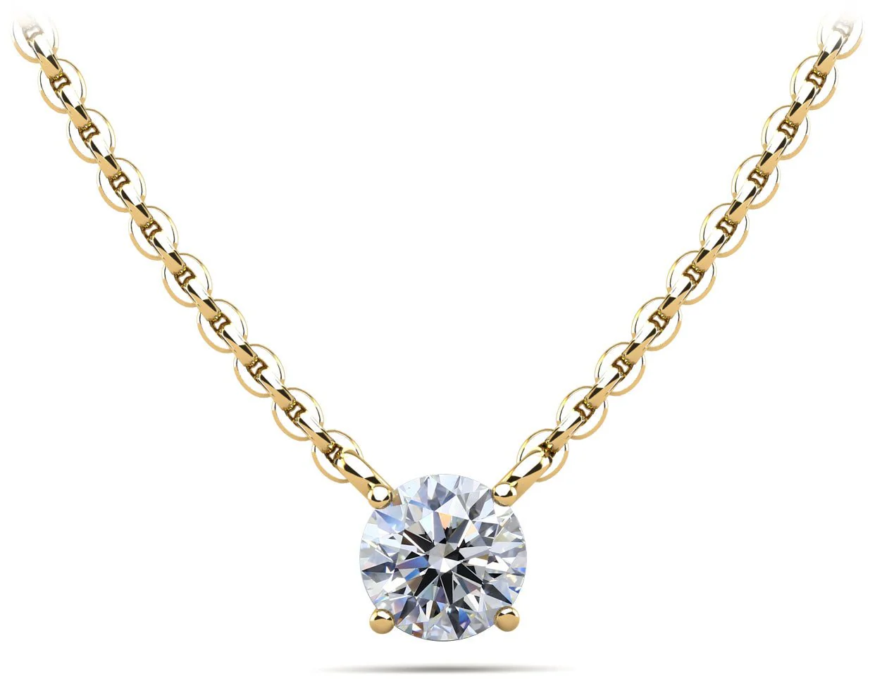 Round Brilliant Diamond Solitaire Lab-Grown Diamond Pendant with 1.00 ct.(finished) 6.5mm - Image 2