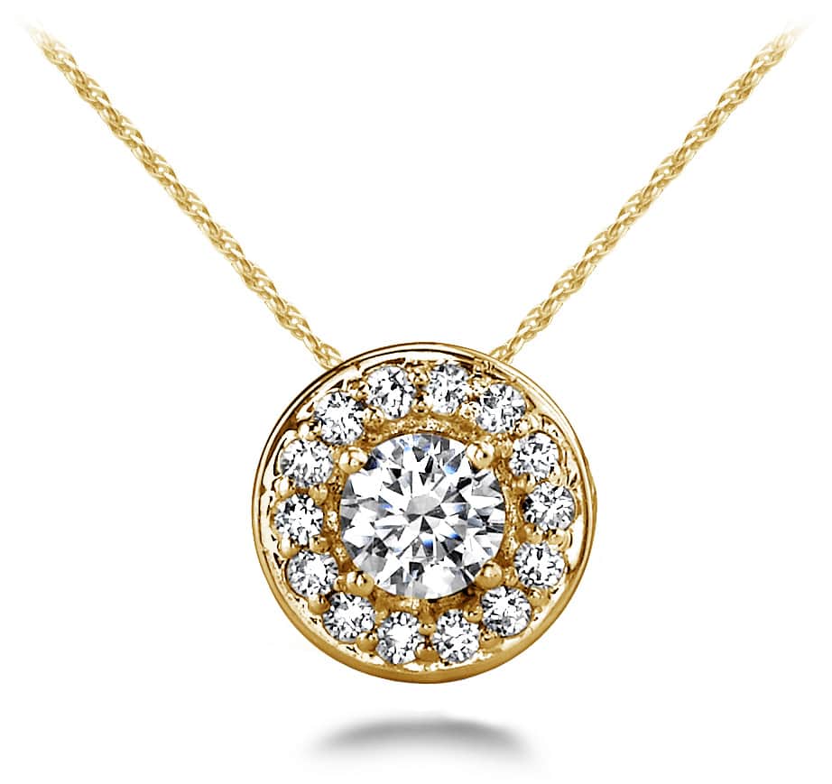Round Diamond Centered Lab-Grown Diamond Pendant with 0.24 ct.(finished) 1mm, 3.5mm - Image 2
