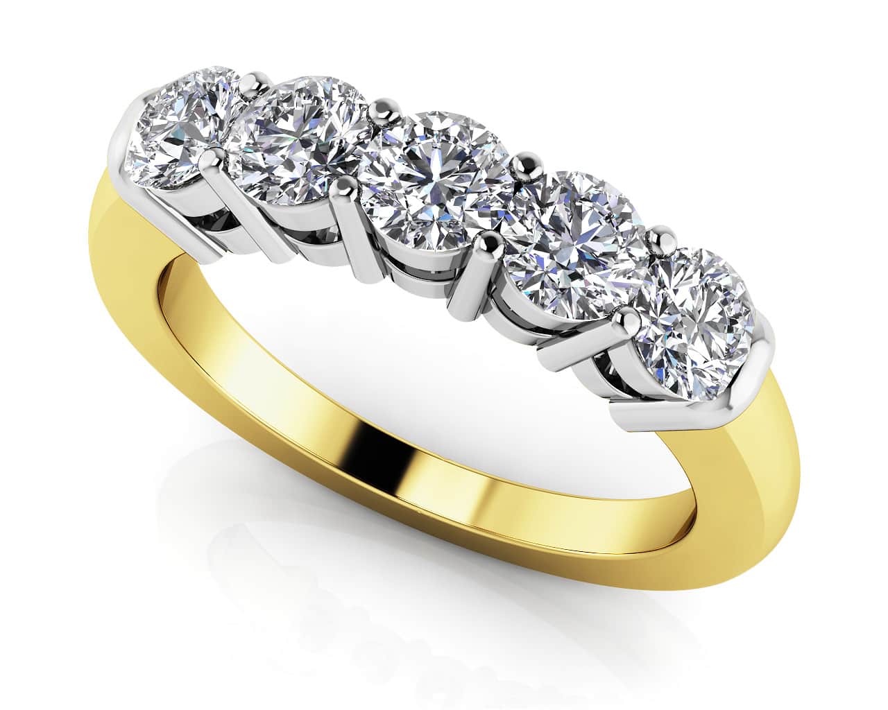 Rounded Classic ab-Grown Diamond  Band with 0.95 ct.(finished) 3.7mm - Image 2