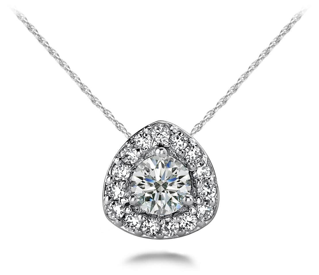 Rounded Triangle Lab-Grown Diamond Pendant with 0.24 ct.(finished) 1mm, 3.5mm