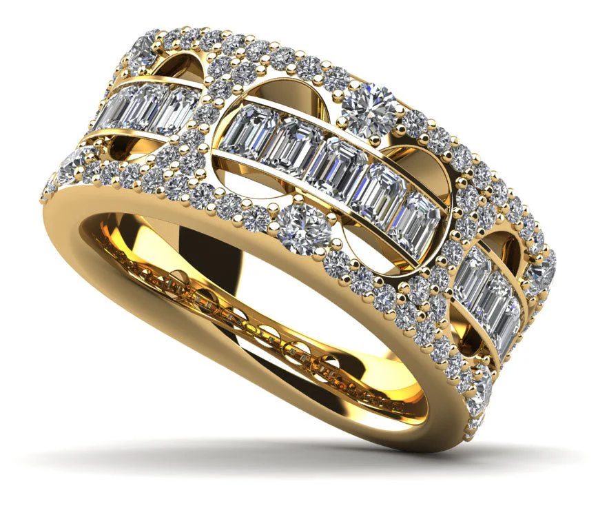 Royal Crown Diamond Anniversary Diamond Ring with 2.21 ct.(finished) 3x2mm, 1.1mm, 2.1mm - Image 2