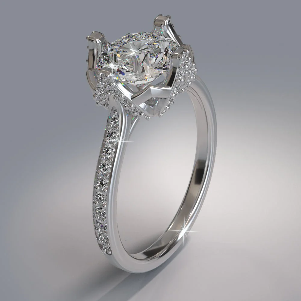 Royal Crown Diamond Ring Lab-Grown Diamond with 1.37 ct. (1.00 ct. center diamond) - Image 3
