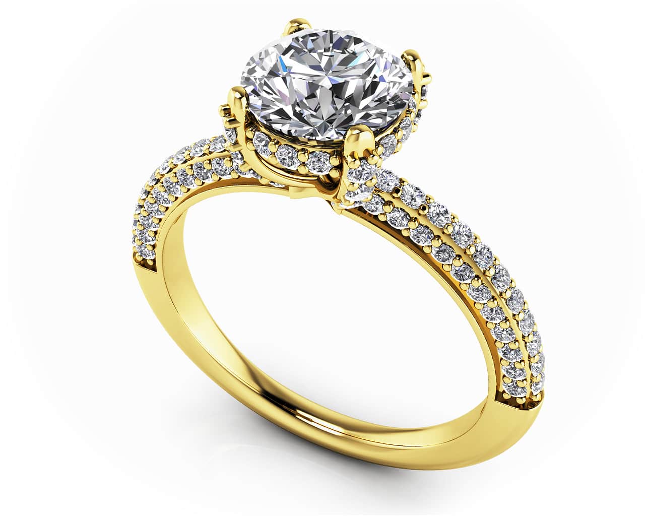 Royal Delight Lab-Grown Diamond Engagement Ring with 1.22 ct. (0.75 ct. center diamond) - Image 2