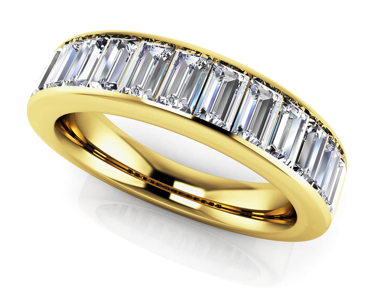 Salient Upright Diamond Baguette Ring Lab-Grown Diamond  with 1.82 ct.(finished) 4x2mm - Image 2
