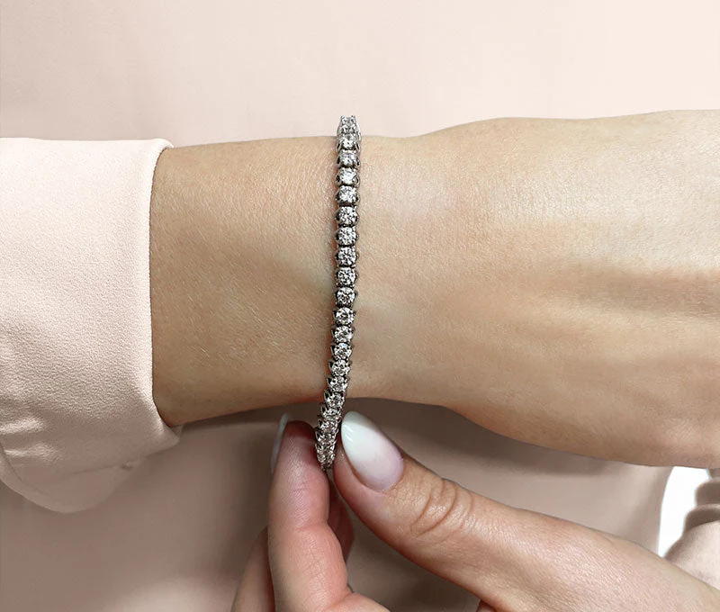 Scoop Link Diamond Strand Diamond Tennis Bracelet with 8.05 ct.(finished) 3.6mm - Image 3