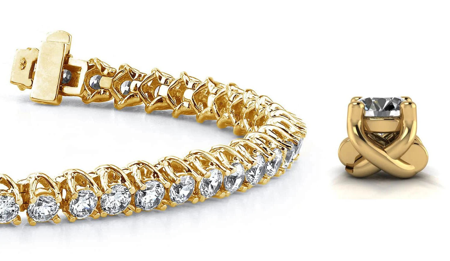 Scoop Link Diamond Strand Lab-Grown Diamond Tennis Bracelet with 6.13 ct.(finished) 3.2mm - Image 2