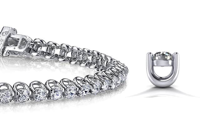 Scoop Link Lab-Grown Diamond Tennis Bracelet with 10.08 ct.(finished) 4.3mm