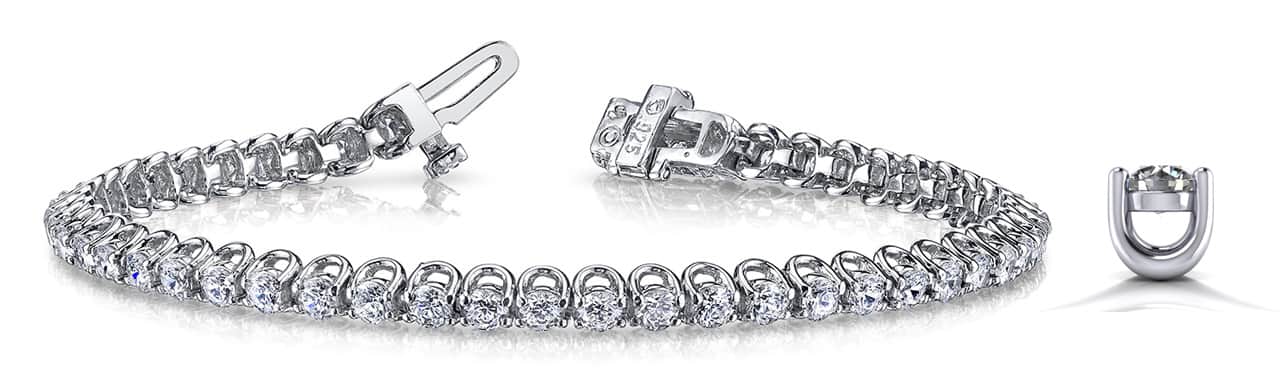 Scoop Link Lab-Grown Diamond Tennis Bracelet with 2.03 ct.(finished) 2.1mm - Image 5