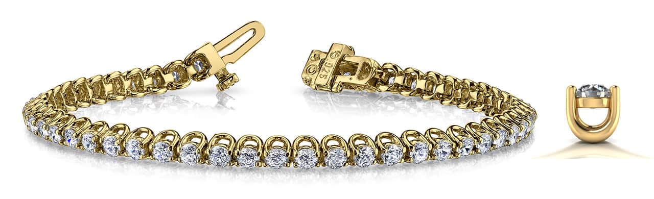 Scoop Link Lab-Grown Diamond Tennis Bracelet with 2.97 ct.(finished) 2.4mm - Image 6