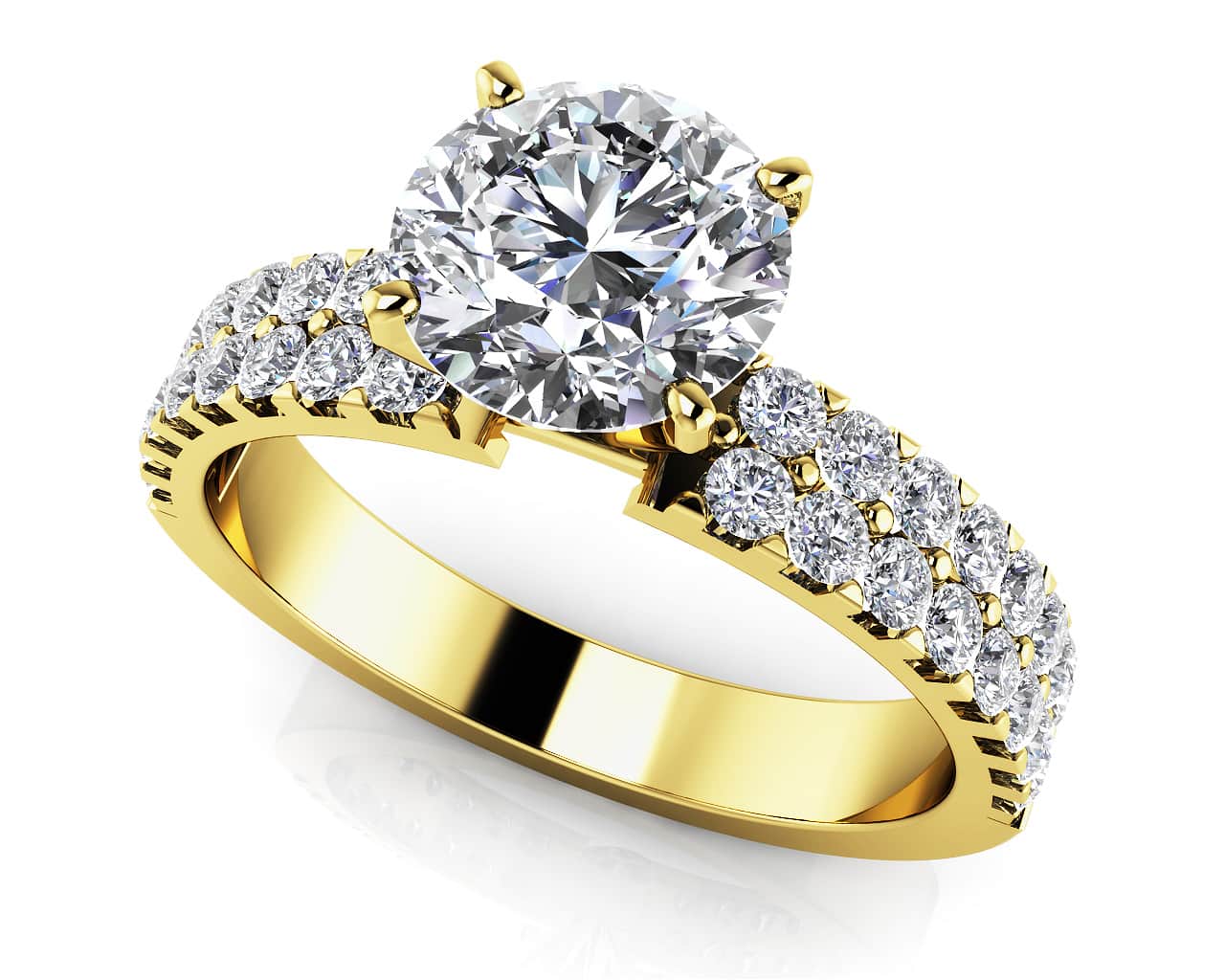 Sea Of Diamonds Diamond Engagement Ring with 2.48 ct. (2.00 ct. center diamond) - Image 2