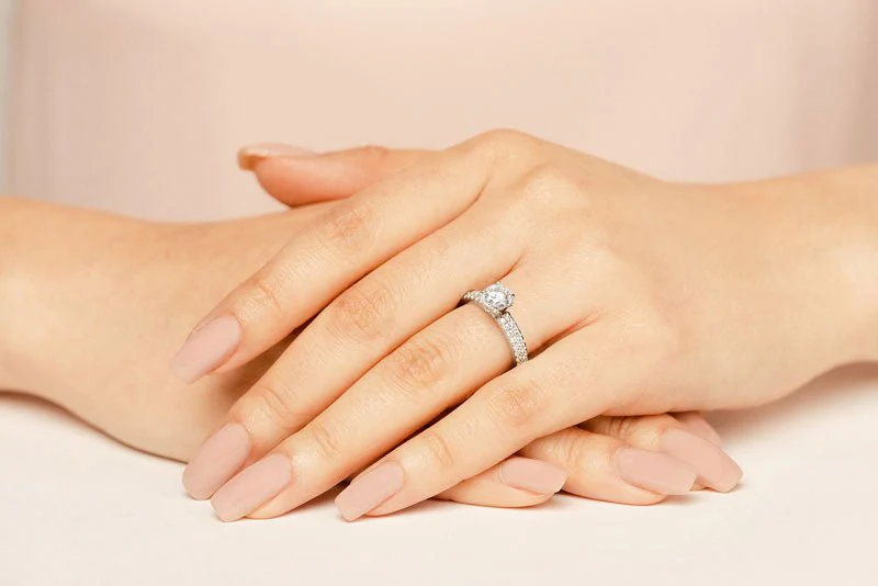 Sea Of Diamonds Lab-Grown Diamond Engagement Ring with 1.23 ct. (0.75 ct. center diamond) - Image 3