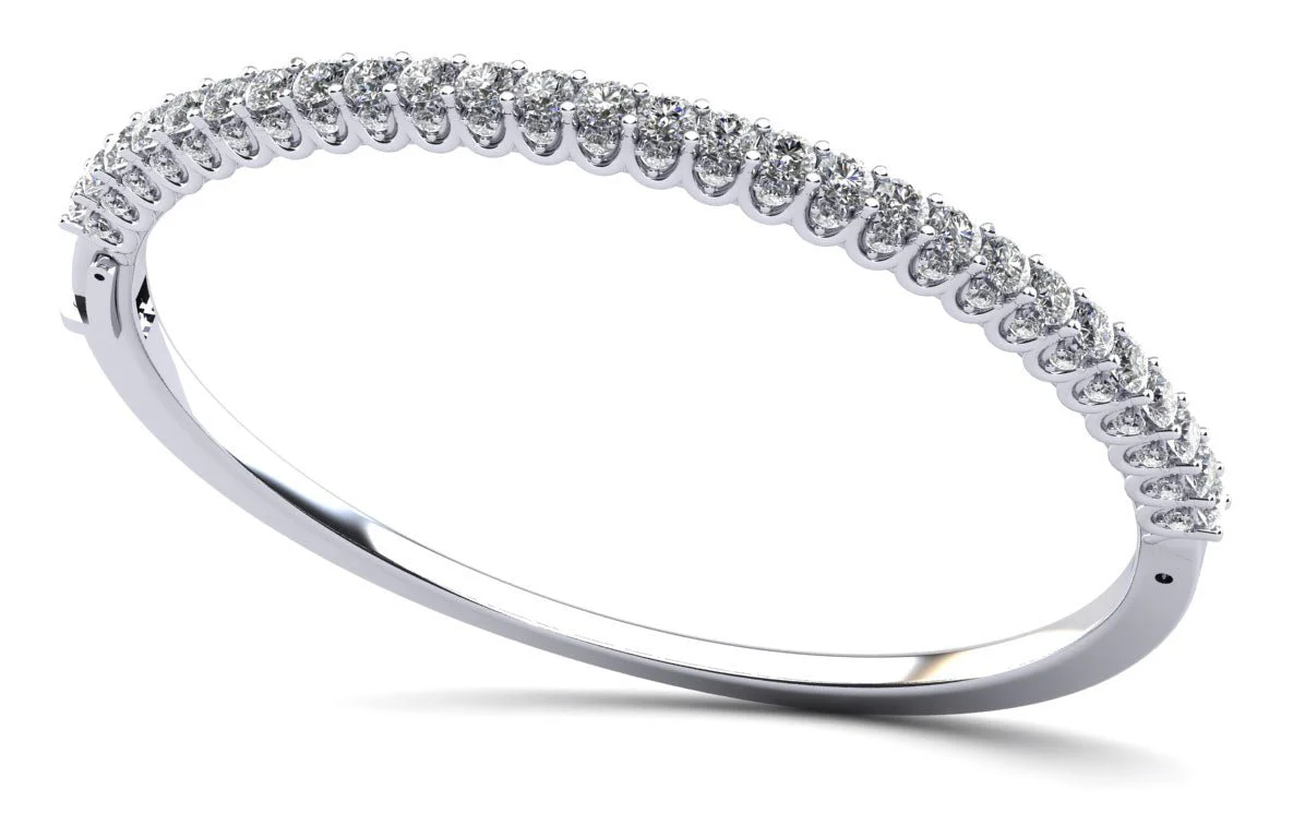 Sensational Sparkle Diamond Bangle Bracelet with 5.80 ct.(finished) 2mm, 3.8mm