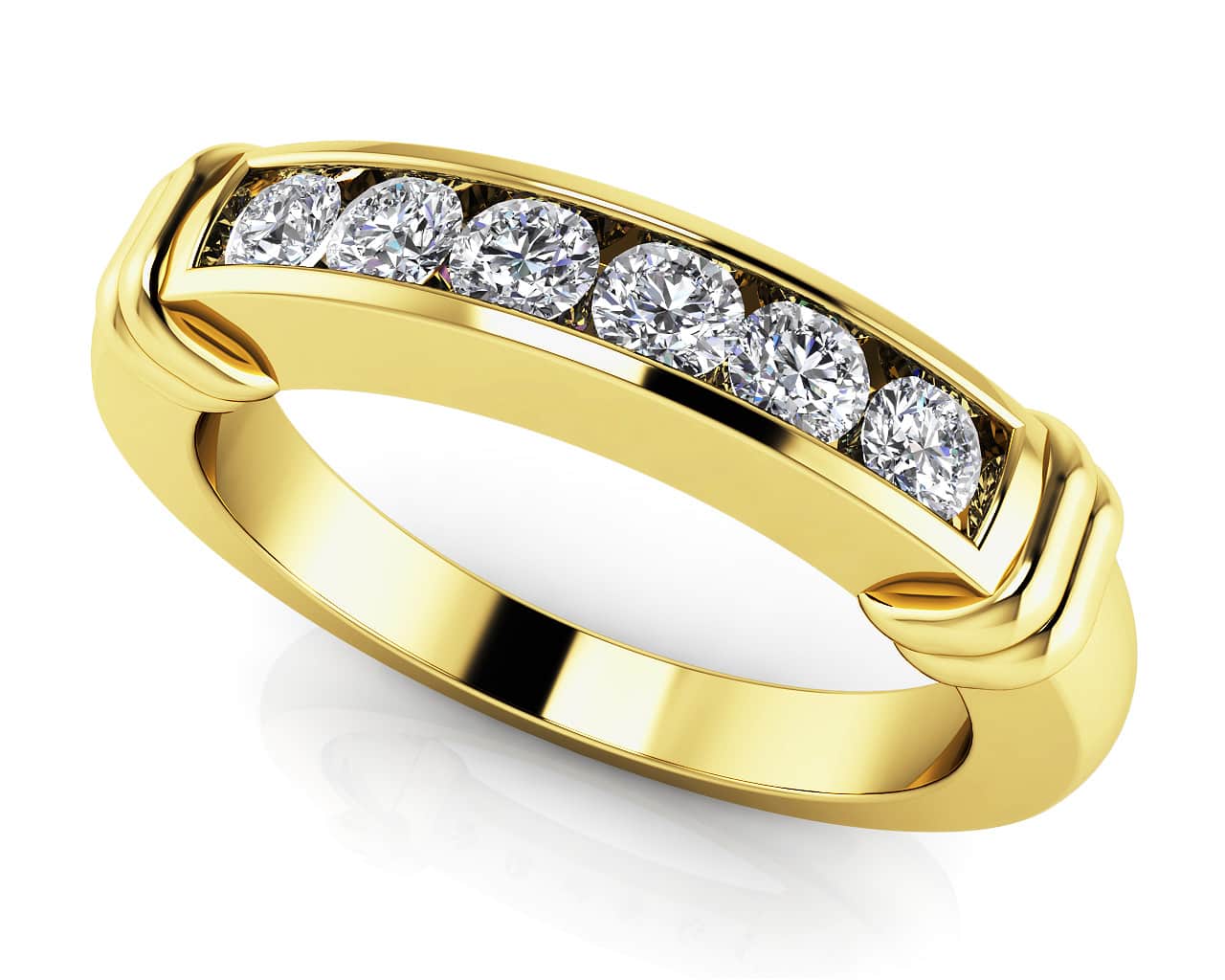 Sextuplet ab-Grown Diamond Band with 0.25 ct.(finished) 2.2mm - Image 2