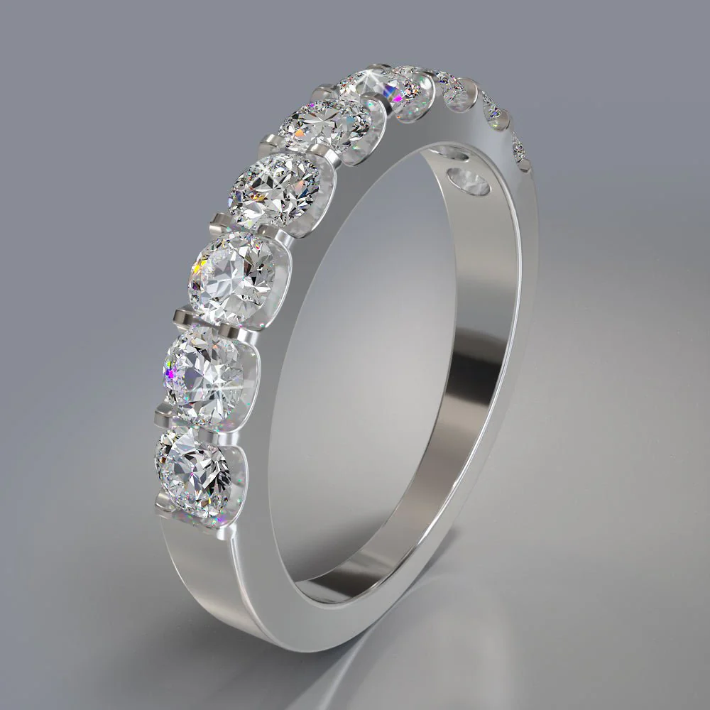 Shared Prong Diamond Anniversary Diamond Ring with 0.66 ct.(finished) 2.5mm - Image 5