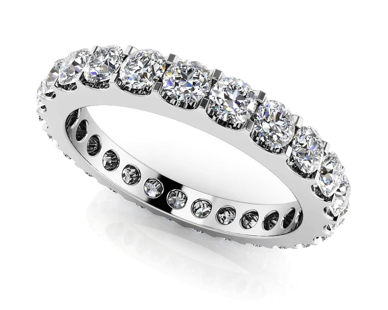 Shared Prong Diamond Eternity Band Diamond with 0.99 ct.(finished) 2.0mm