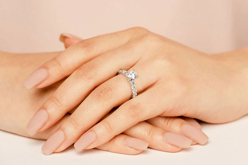 Shared Prong Eternity Style Diamond Engagement Ring with 2.85 ct. (0.75 ct. center diamond) - Image 3