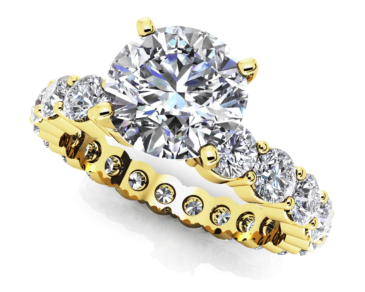 Shared Prong Eternity Style Lab-Grown Diamond Engagement Ring with 3.60 ct. (1.50 ct. center diamond) - Image 2
