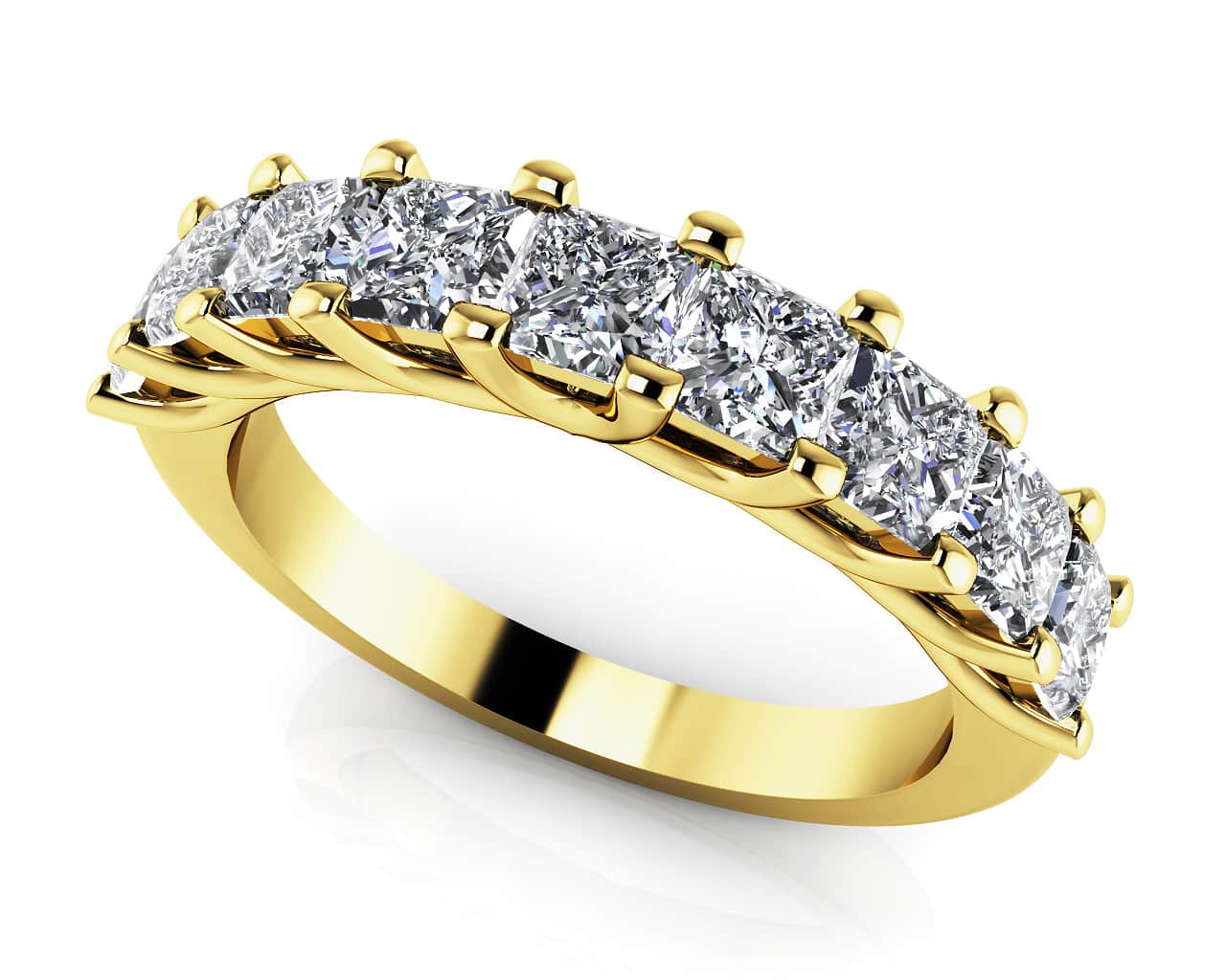 Shared Prong Princess Cut Diamond Ring with 1.53 ct.(finished) 3.0mm - Image 2
