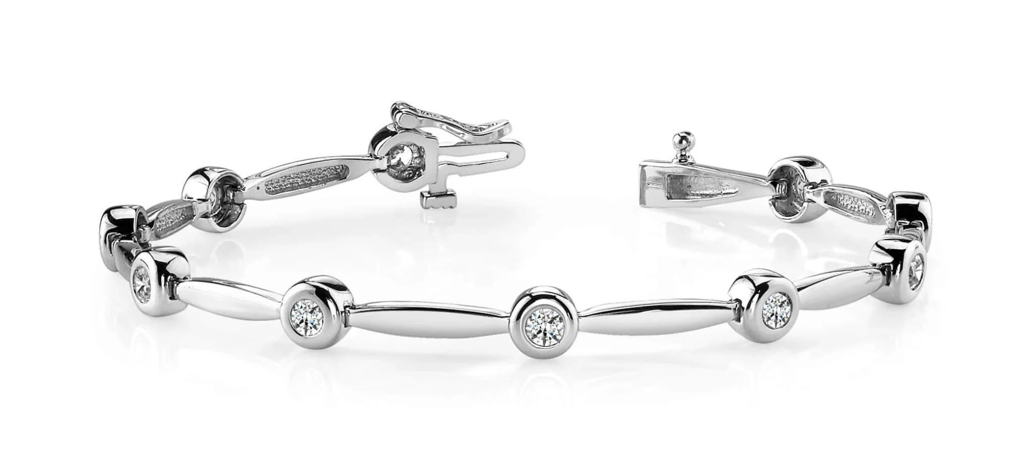 Shiny Link Diamond Bracelet with 0.55 ct.(finished) 2.5mm - Image 4