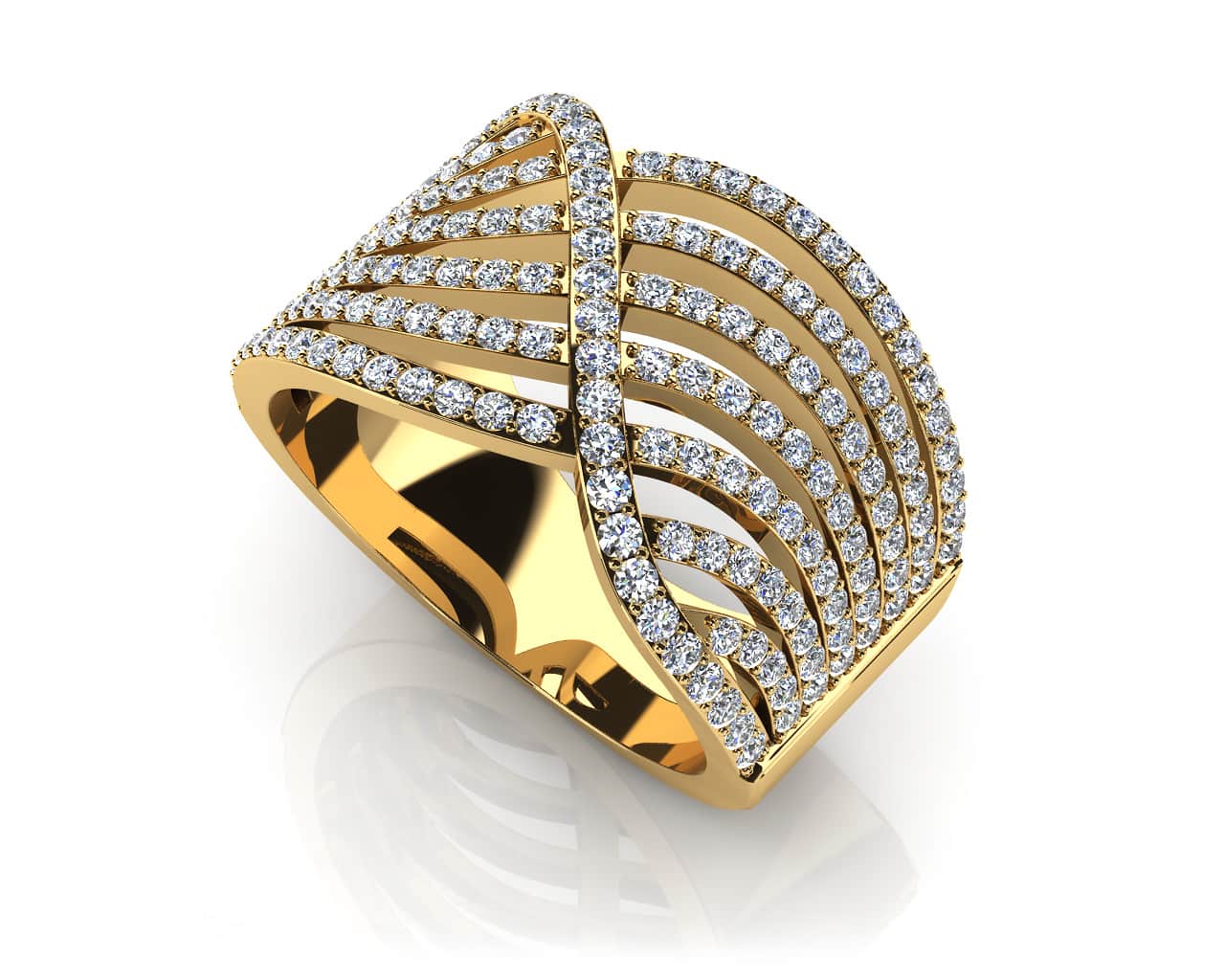 Show Stopping Diamond Fashion Diamond Ring with 1.27 ct.(finished) 1.1mm, 1.2mm - Image 2