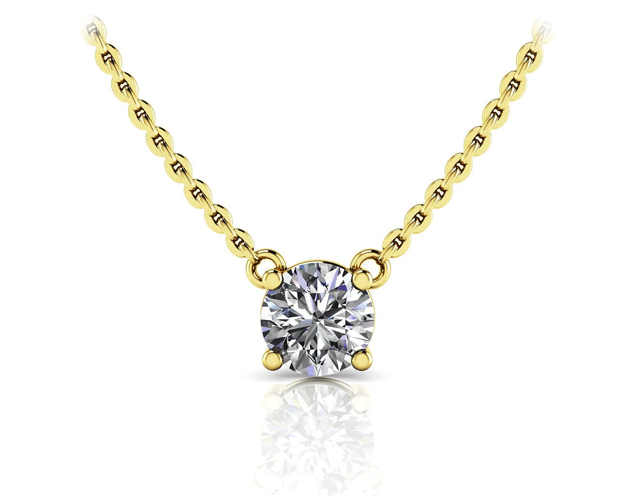 Simply Divine Diamond Solitaire Diamond Pendant with 1.50 ct.(finished) 7.4mm - Image 2