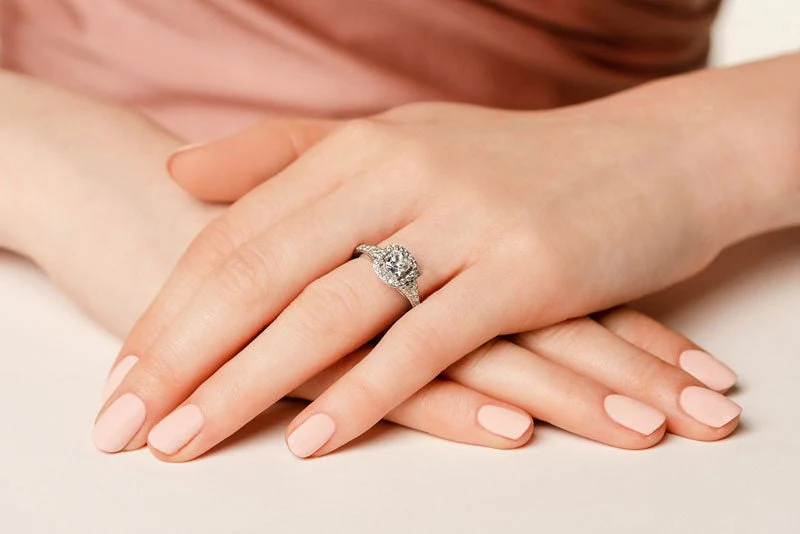 Single Halo Cushion Cut Lab-Grown Diamond Engagement Ring with 2.55 ct. (2.00 ct. center diamond) - Image 3