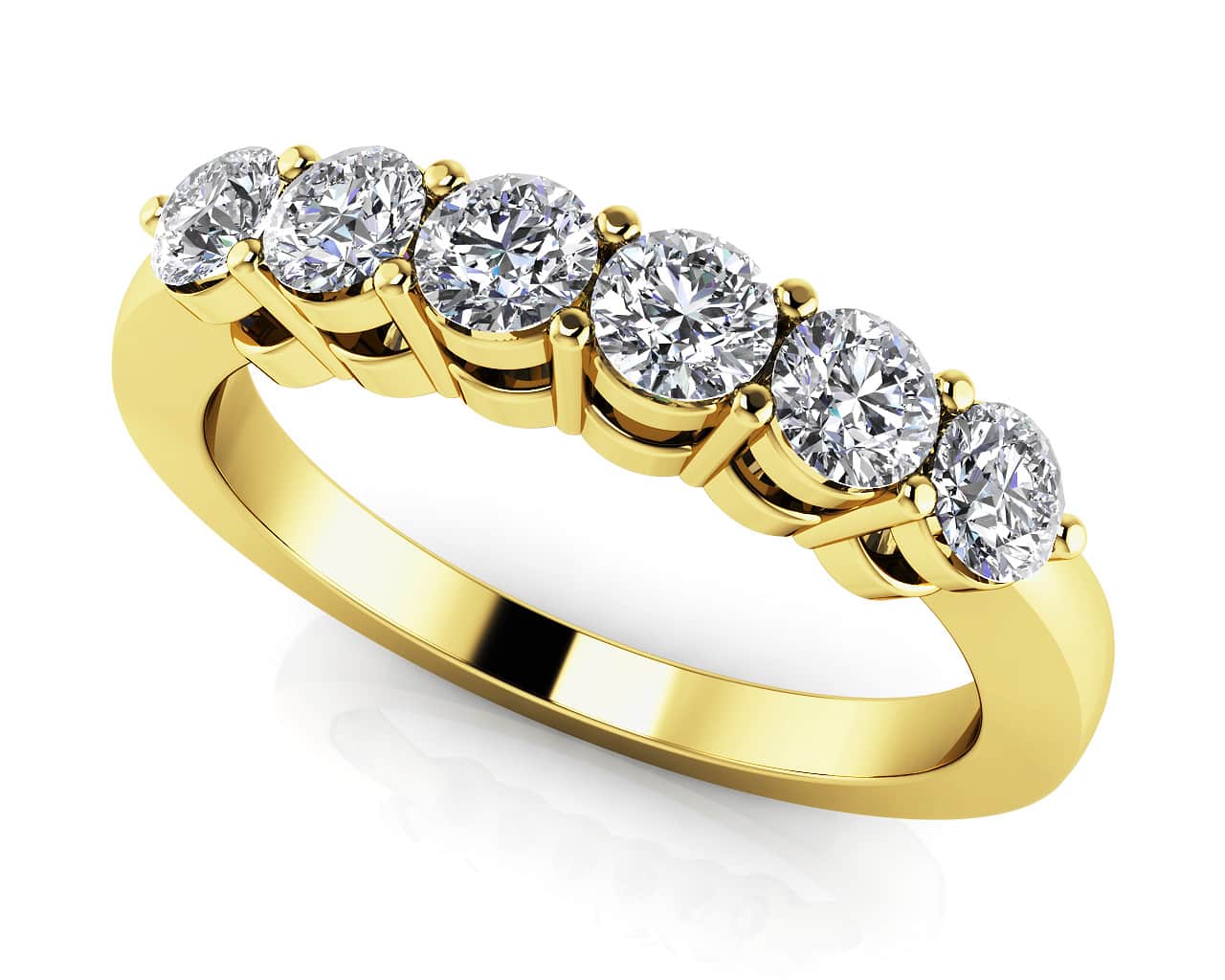 Six Across ab-Grown Diamond  Band with 0.63 ct.(finished) 3mm - Image 2