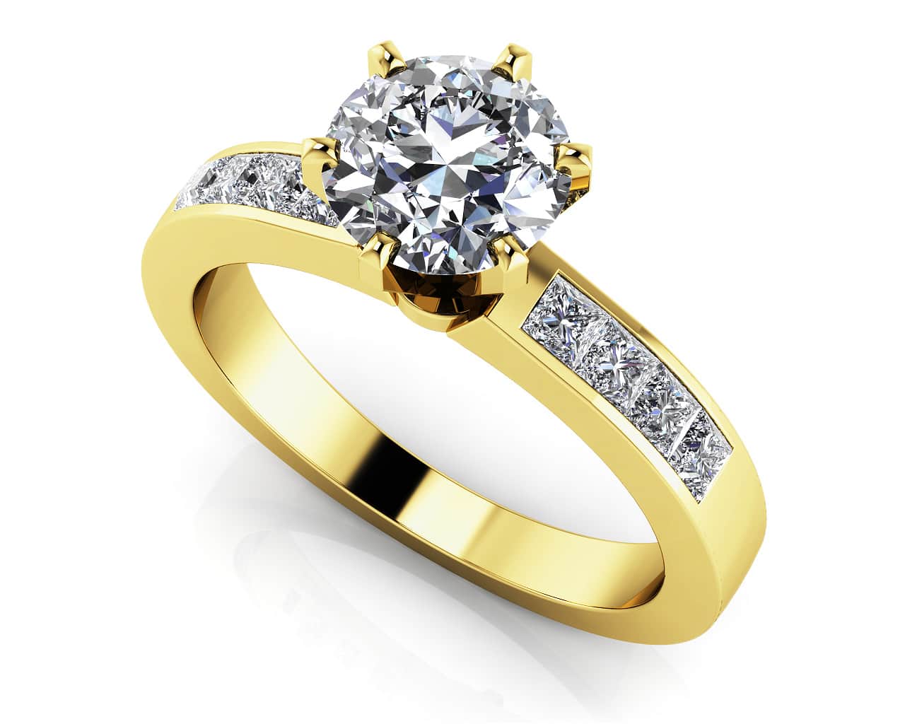 Six Prong Center Stone Lab-Grown Diamond Engagement Ring with 1.98 ct. (1.50 ct. center diamond) - Image 2