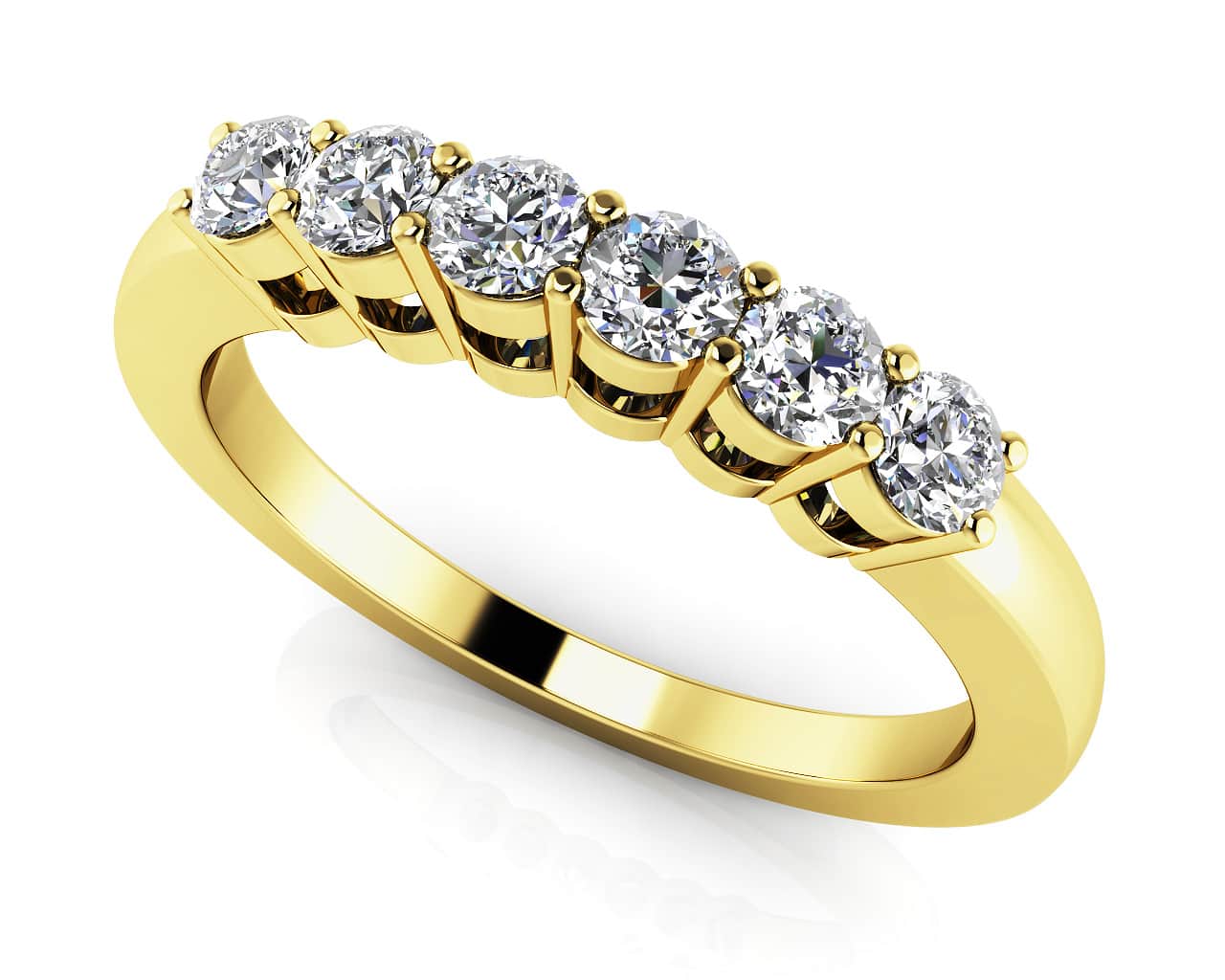 Six Stone Band Lab-Grown Diamond with 0.31 ct.(finished) 2.4mm - Image 2