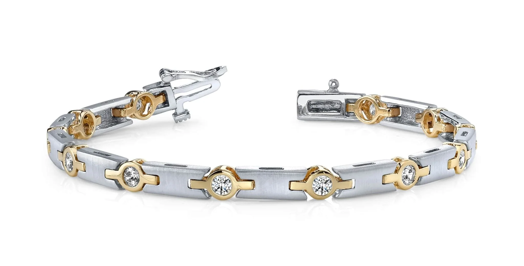 Solid H Link Diamond Bracelet with 1.00 ct.(finished) 3.0mm - Image 3