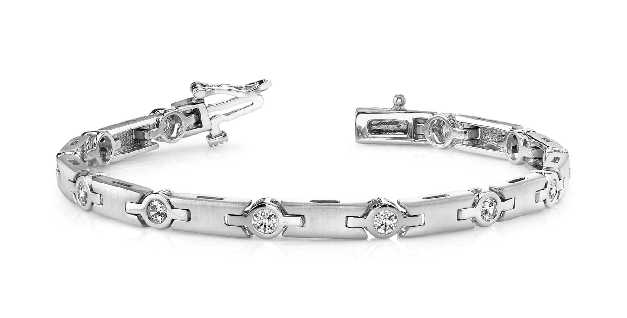 Solid H Link Diamond Bracelet with 1.08 ct.(finished) 2.9mm - Image 4