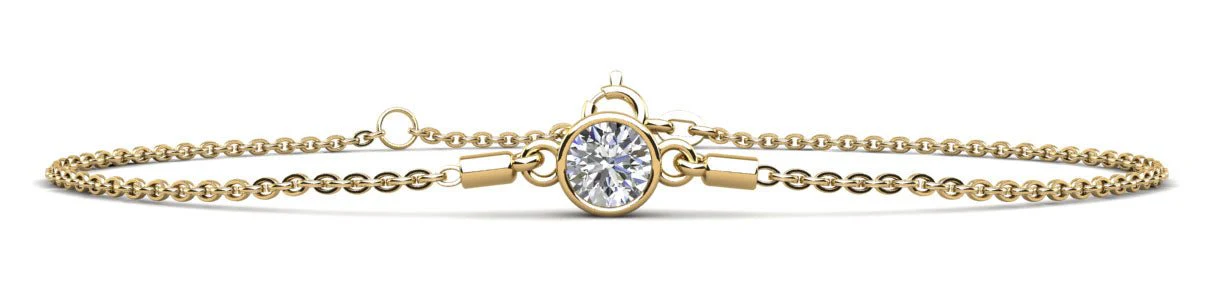 Solitaire Brilliant Round Diamond Adjustable Lab-Grown Diamond Bracelet with 0.50 ct.(finished) 5mm - Image 2