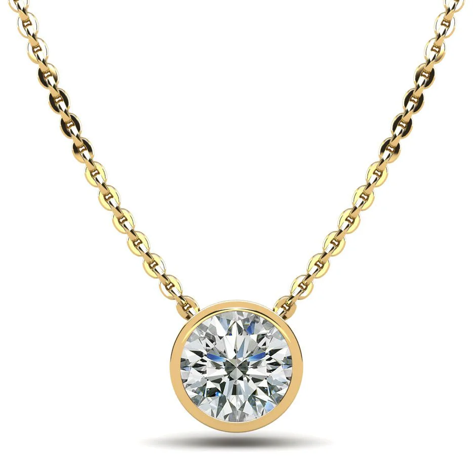 Solitaire Brilliant Round Diamond Pendant with 0.50 ct.(finished) 5mm - Image 2