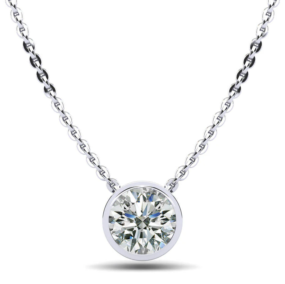 Solitaire Brilliant Round Diamond Pendant with 0.75 ct.(finished) 5.7mm