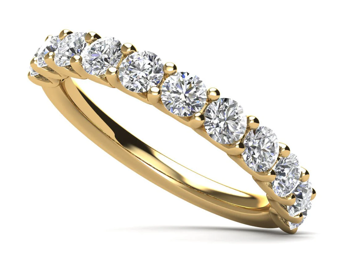 Sparkle Brilliant Round Lab-Grown Diamond Anniversary Ring with 1.16 ct.(finished) 3mm - Image 2