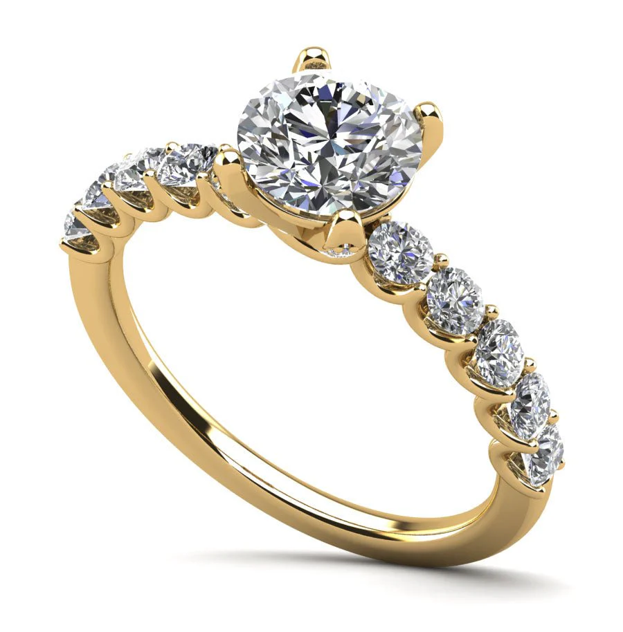 Sparkle Brilliant Round Diamond Engagement Ring with 1.68 ct. (1.00 ct. center diamond) - Image 2