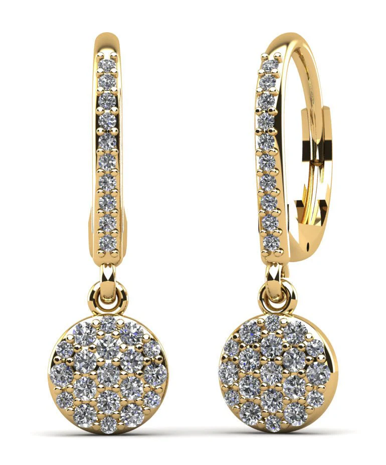 Sparkle Cluster  Lab-Grown Diamond Earrings with 0.61 ct.(finished) 1.1mm, 1.5mm - Image 2