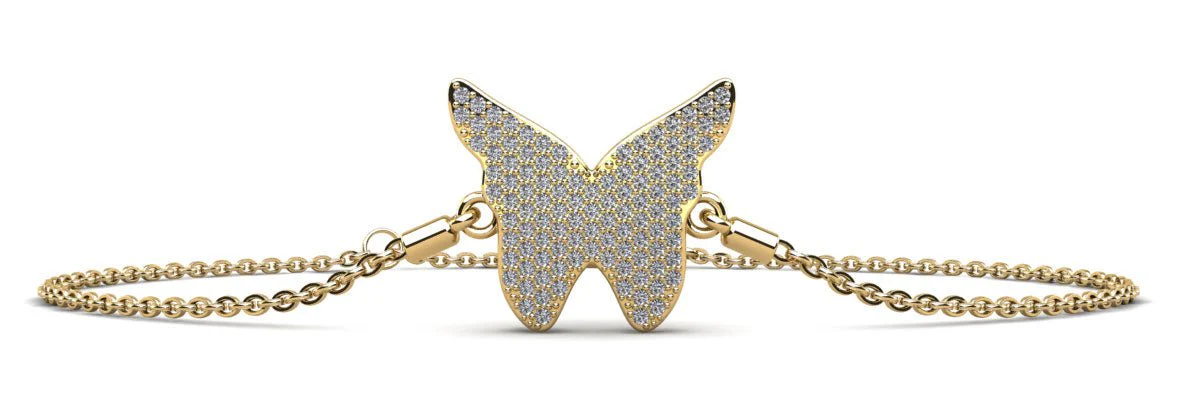 Sparkling Butterfly Diamond Adjustable Diamond Bracelet with 0.54 ct.(finished) 1mm - Image 2