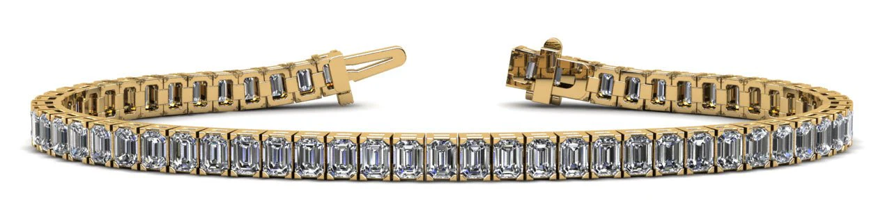Sparkling Emerald Cut Lab-Grown Diamond Bracelet with 10.24 ct.(finished) 3.3x2.4mm - Image 5