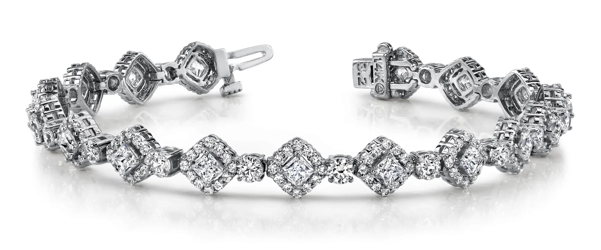 Spotlight Princess Cut Lab-Grown Diamond Bracelet with 7.21 ct.(finished) 1.3mm, 3mm, 3.2mm - Image 4