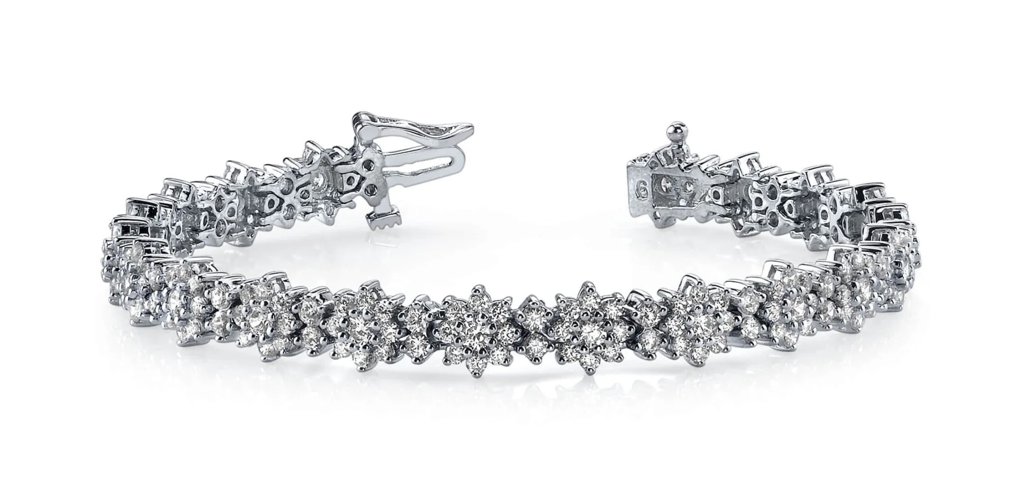 Starburst Red Carpet Diamond Bracelet with 6.00 ct.(finished) 1.7mm, 2mm, 2.6mm - Image 3
