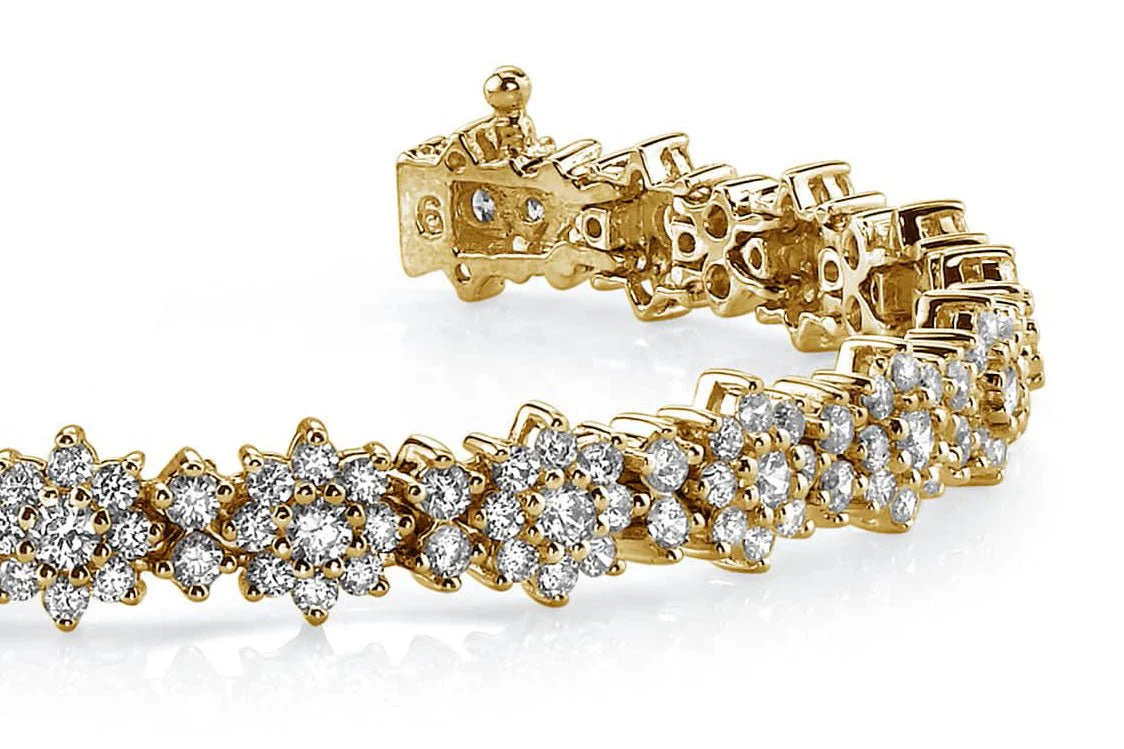 Starburst Red Carpet Diamond Bracelet with 7.03 ct.(finished) 1.8mm, 2.1mm, 2.8mm - Image 2