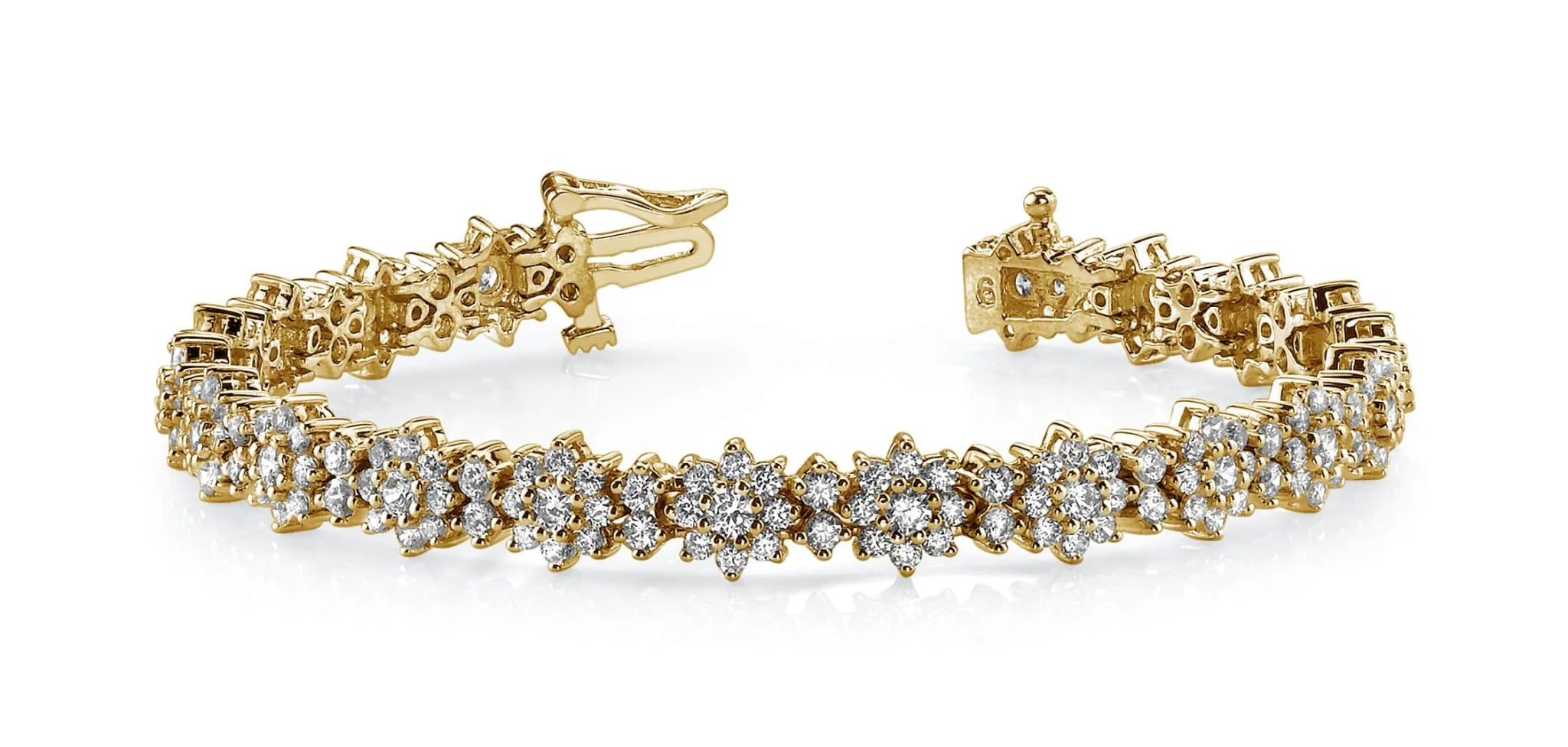 Starburst Red Carpet Diamond Bracelet with 7.99 ct.(finished) 2mm, 2.3mm, 3mm - Image 4