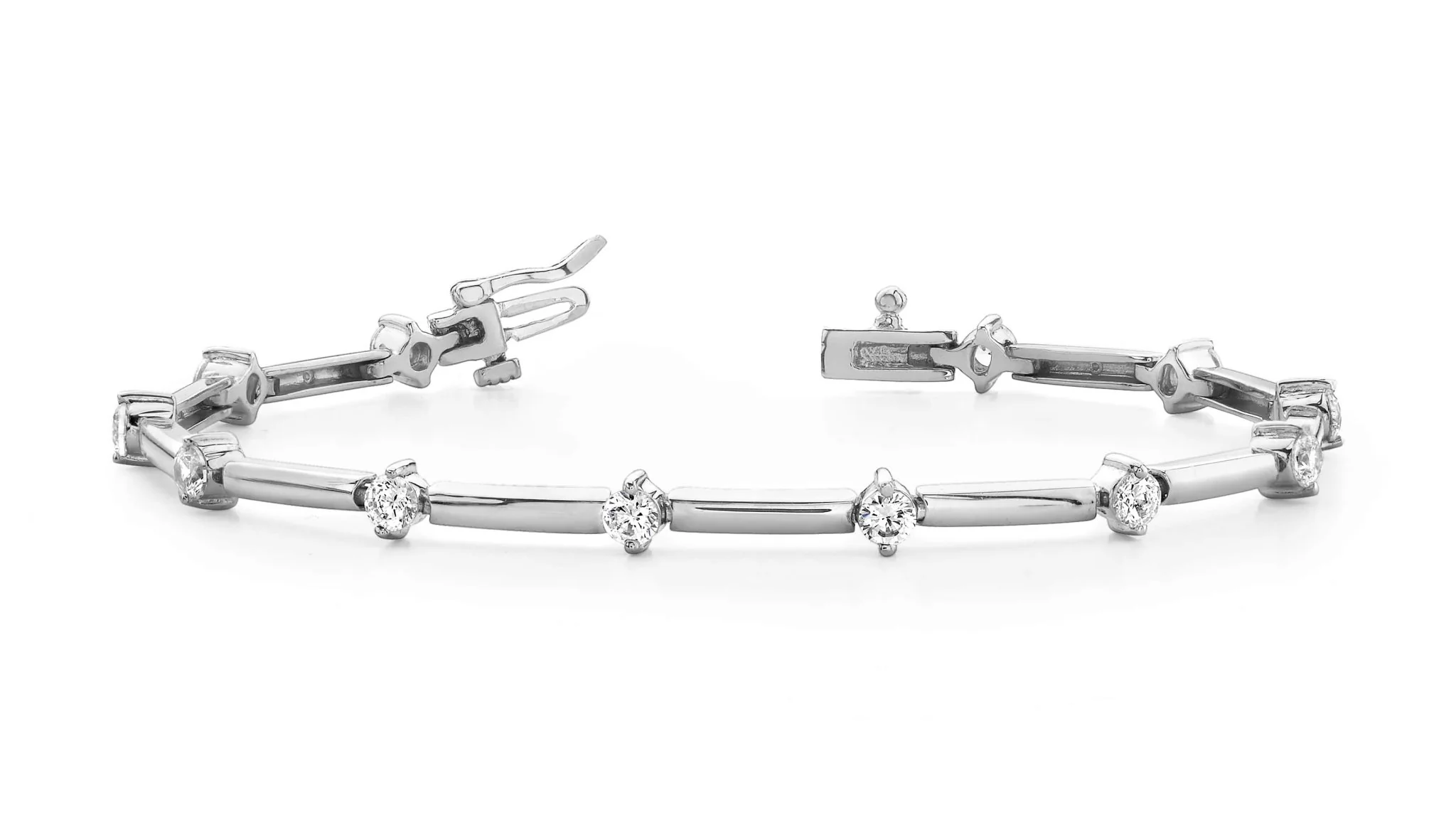 Starburst Solid Link Lab-Grown Diamond Bracelet with 2.04 ct.(finished) 3.6mm - Image 4
