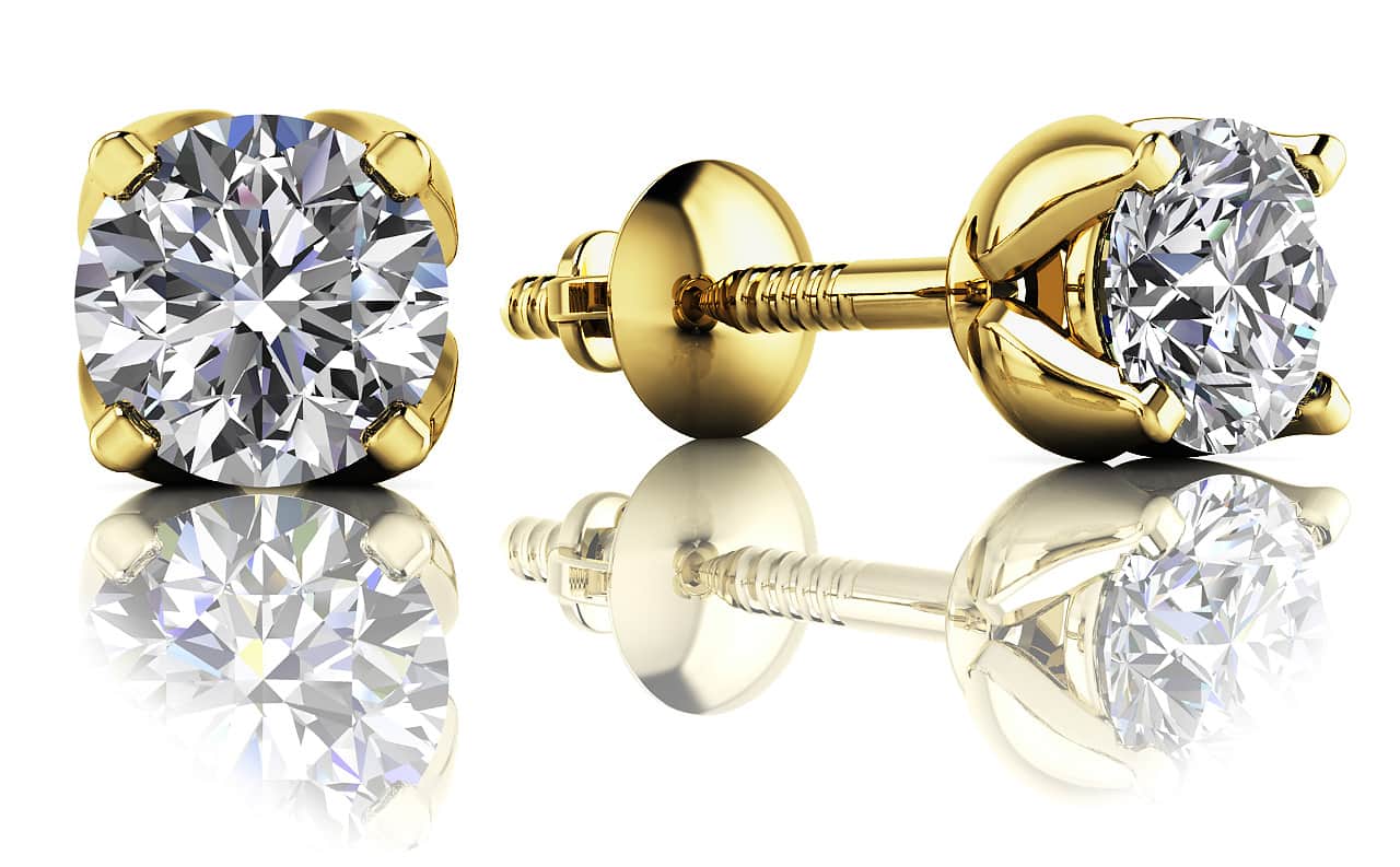 Stunning Tulip Lab-Grown Diamond Stud Earrings with 1.00 ct.(finished) 5mm - Image 2