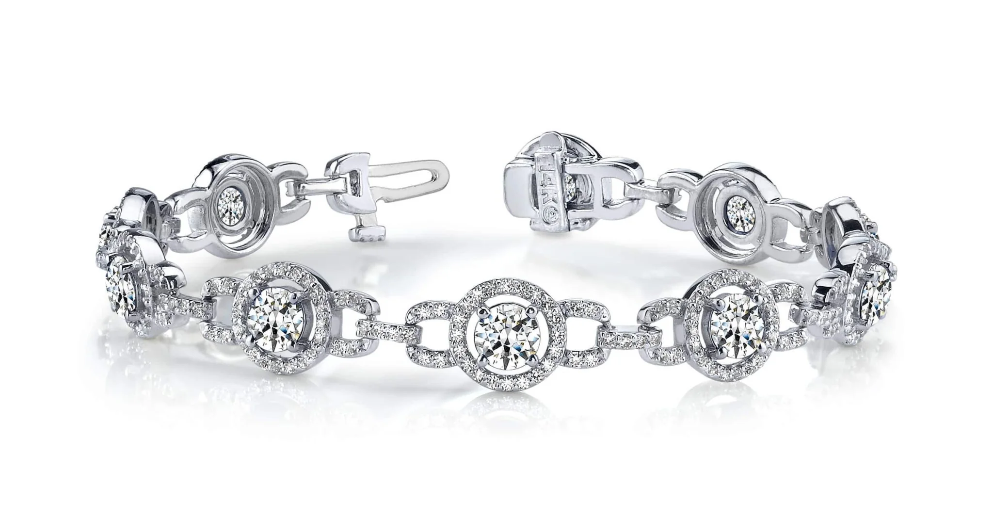Stylish Circles Diamond Bracelet with 7.24 ct.(finished) 1.1mm, 5mm - Image 5