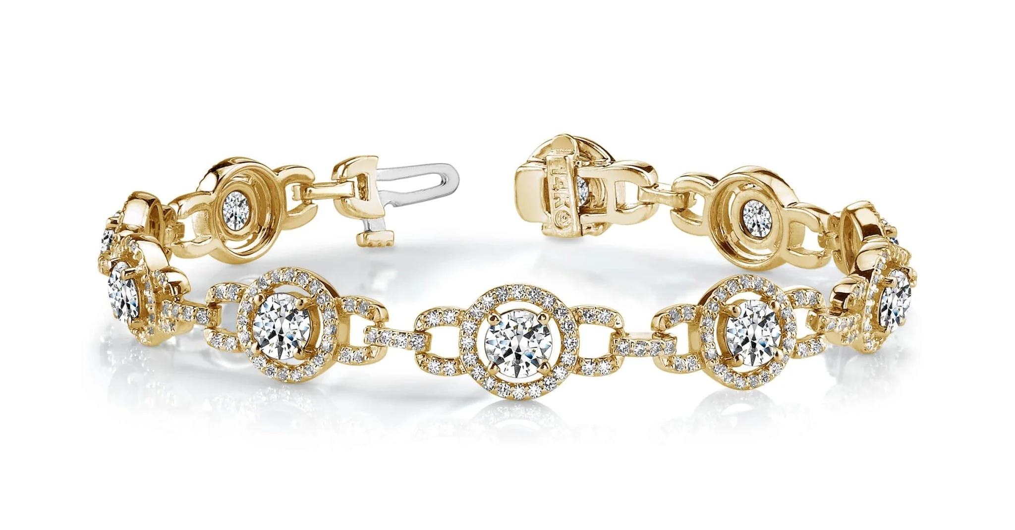 Stylish Circles Diamond Bracelet with 7.24 ct.(finished) 1.1mm, 5mm - Image 6