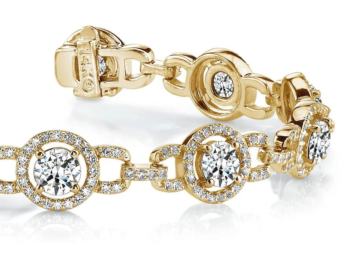Stylish Circles Lab-Grown Diamond Bracelet with 7.24 ct.(finished) 1.1mm, 5mm - Image 2