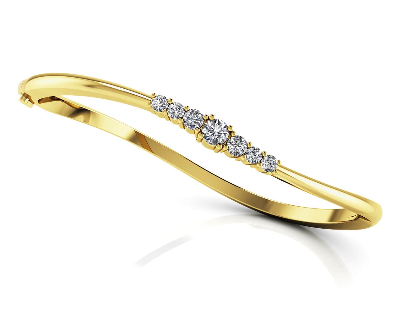 Stylish Seven Stone Lab-Grown Diamond Bangle with 1.53 ct.(finished) - Image 2
