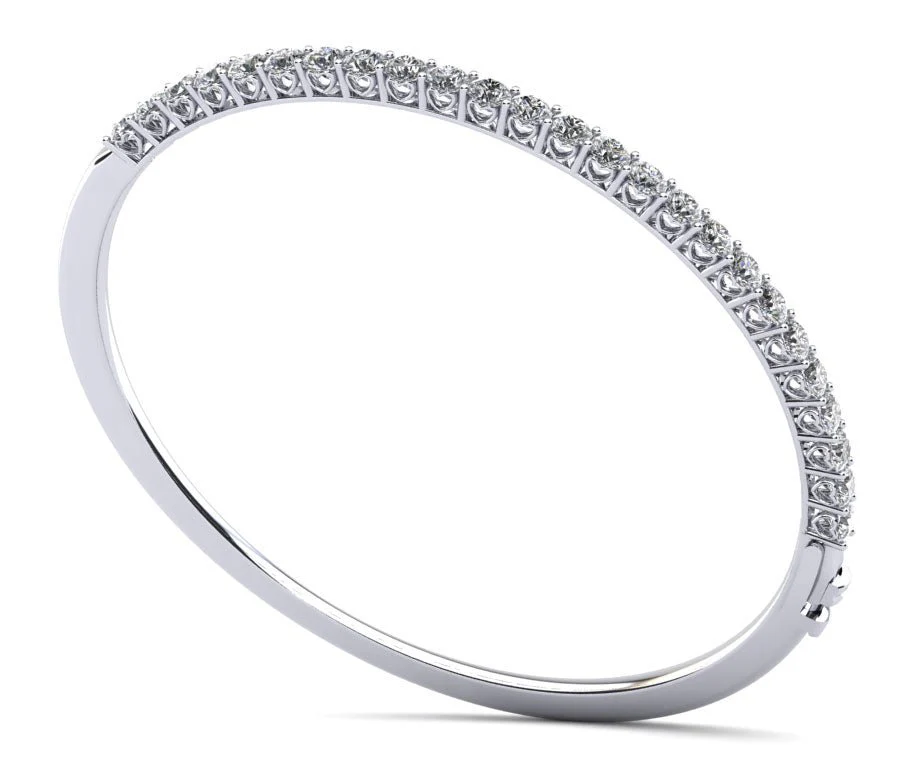 Stylish Sweetheart Bangle Diamond Bracelet with 2.88 ct.(finished) 3.1mm